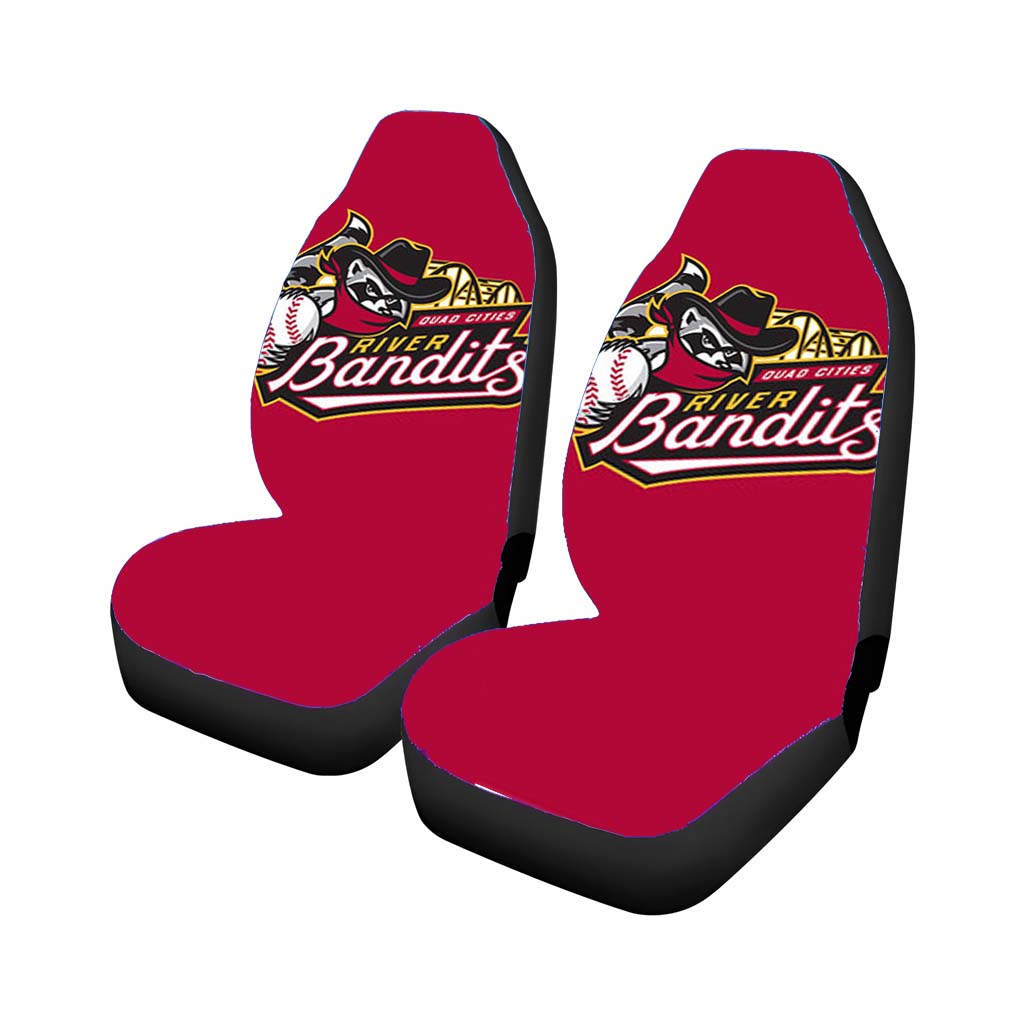 Quad Cities River Bandits Logo Red Car Seat Covers