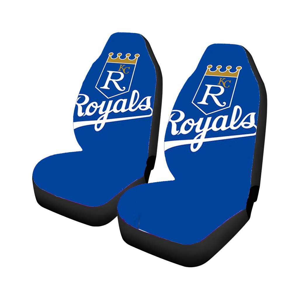 Royal Baseball Logo Blue Car Seat Covers