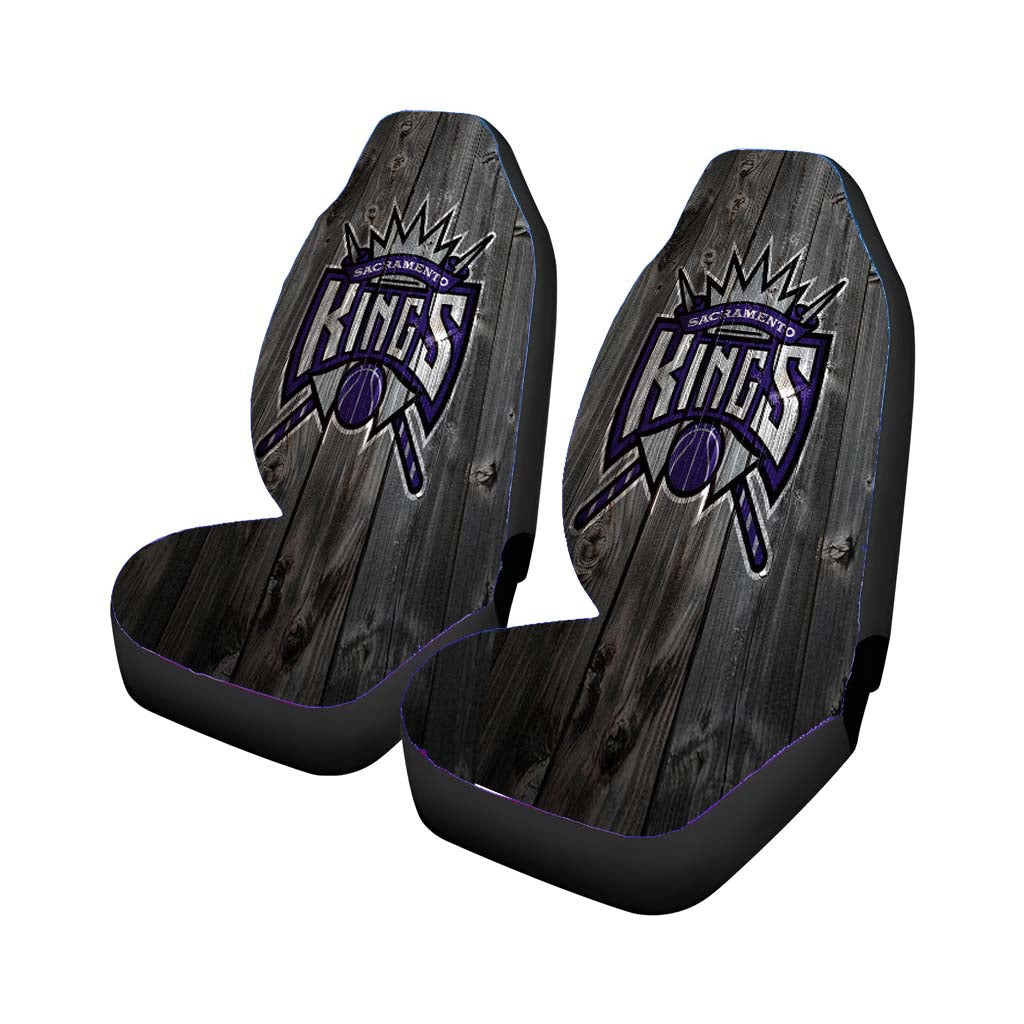 Sacramento Kings Nba Wood Wallpaper Rear Car Seat Covers