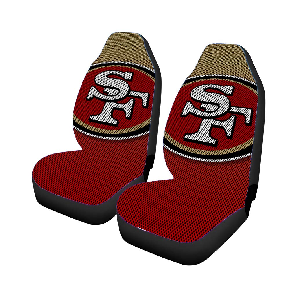 San Francisco 49Ers Carbon Fiber Logo Car Seat Covers