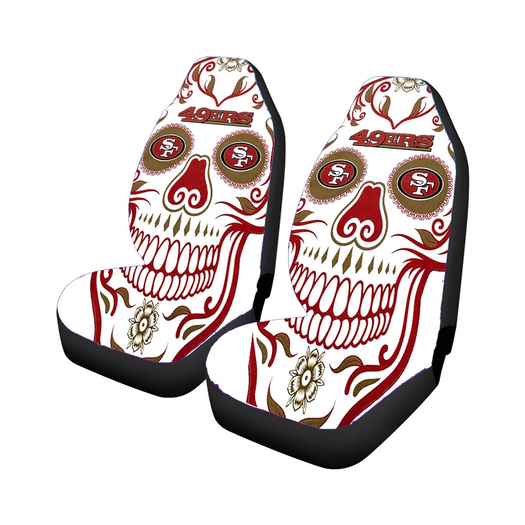 San Francisco 49Ers Skull Rear Car Seat Covers
