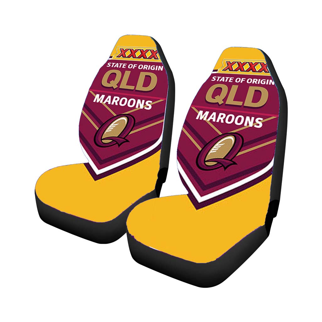 State Of Origin Maroons Yellow Car Seat Covers