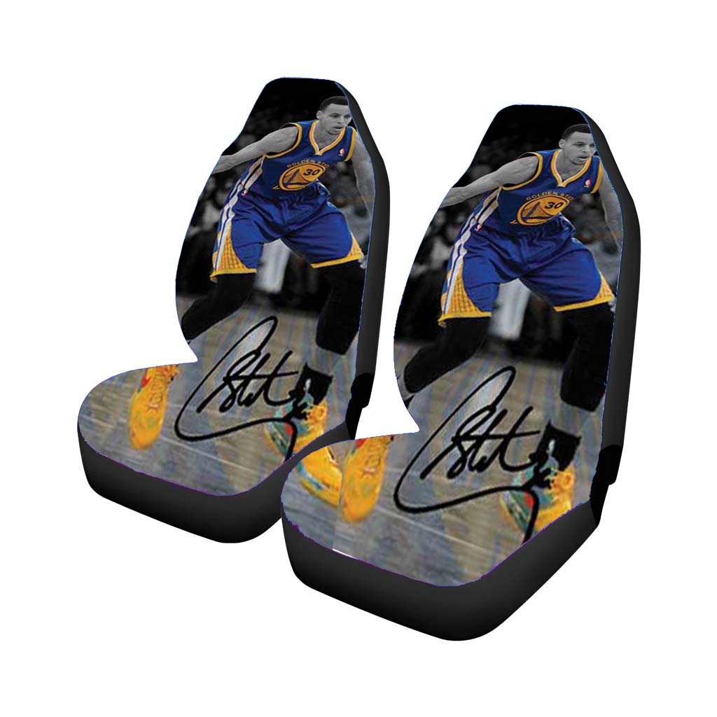 Stephen Curry Grey Blue Gold Car Seat Covers