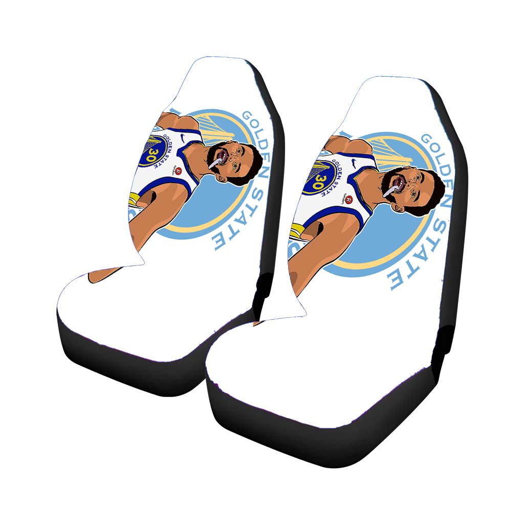 Stephen Curry Warriors Illustration Car Seat Covers
