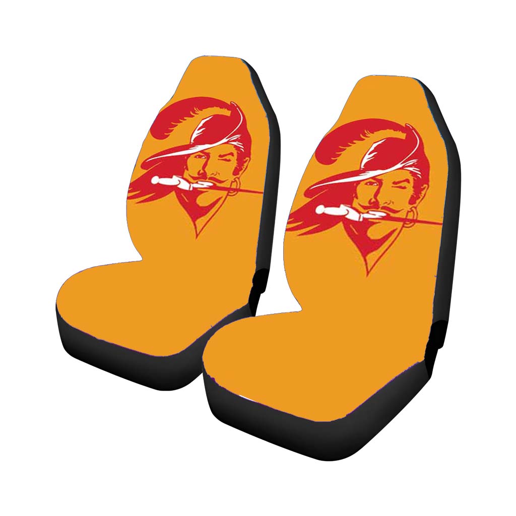 Tampa Bay Bucs Logo On Orange Car Seat Covers