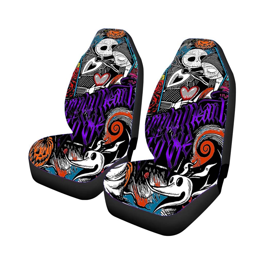 The Nightmare Before Christmas Jack Skellington And Sally Car Seat Covers