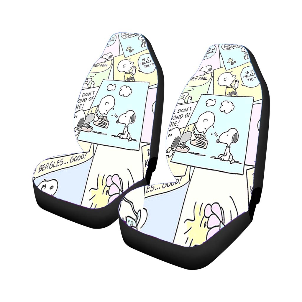 The Peanuts Comic Rear Car Seat Covers