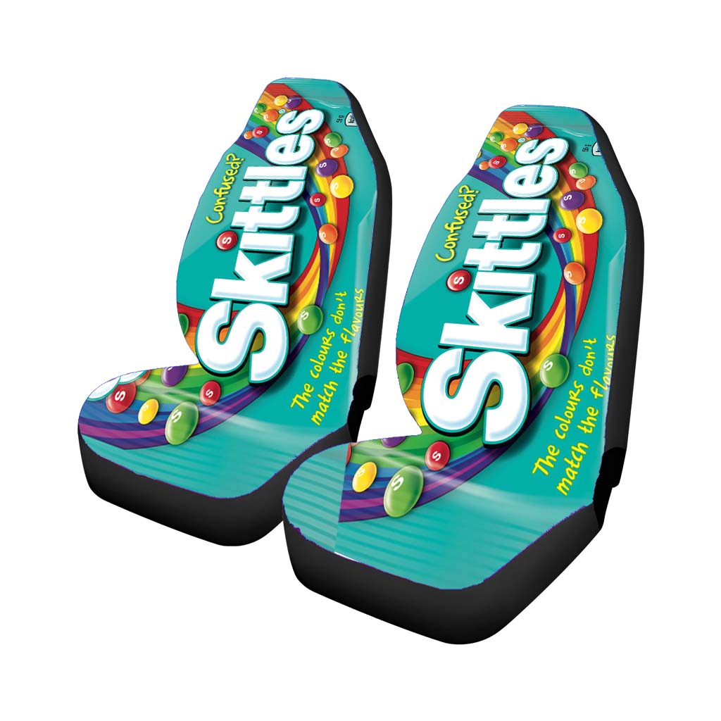Tosca Confused Skittles Candy Car Seat Covers