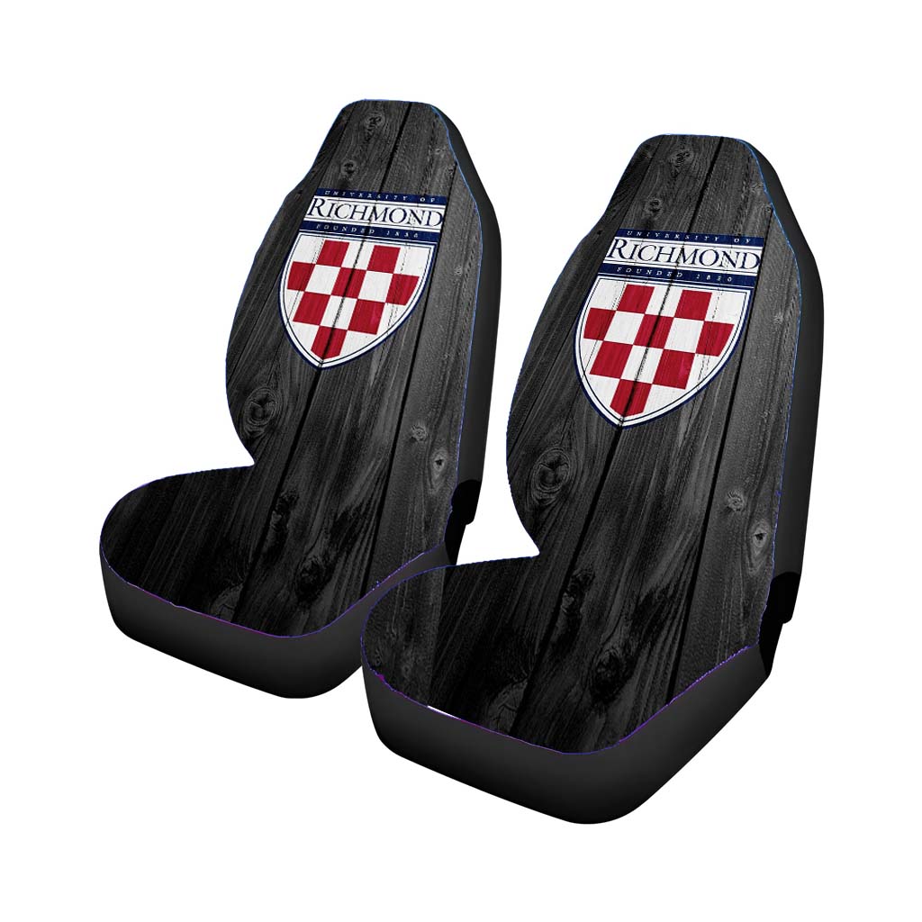 University Of Richmond Logo Dark Wood Wallpaper Car Seat Covers