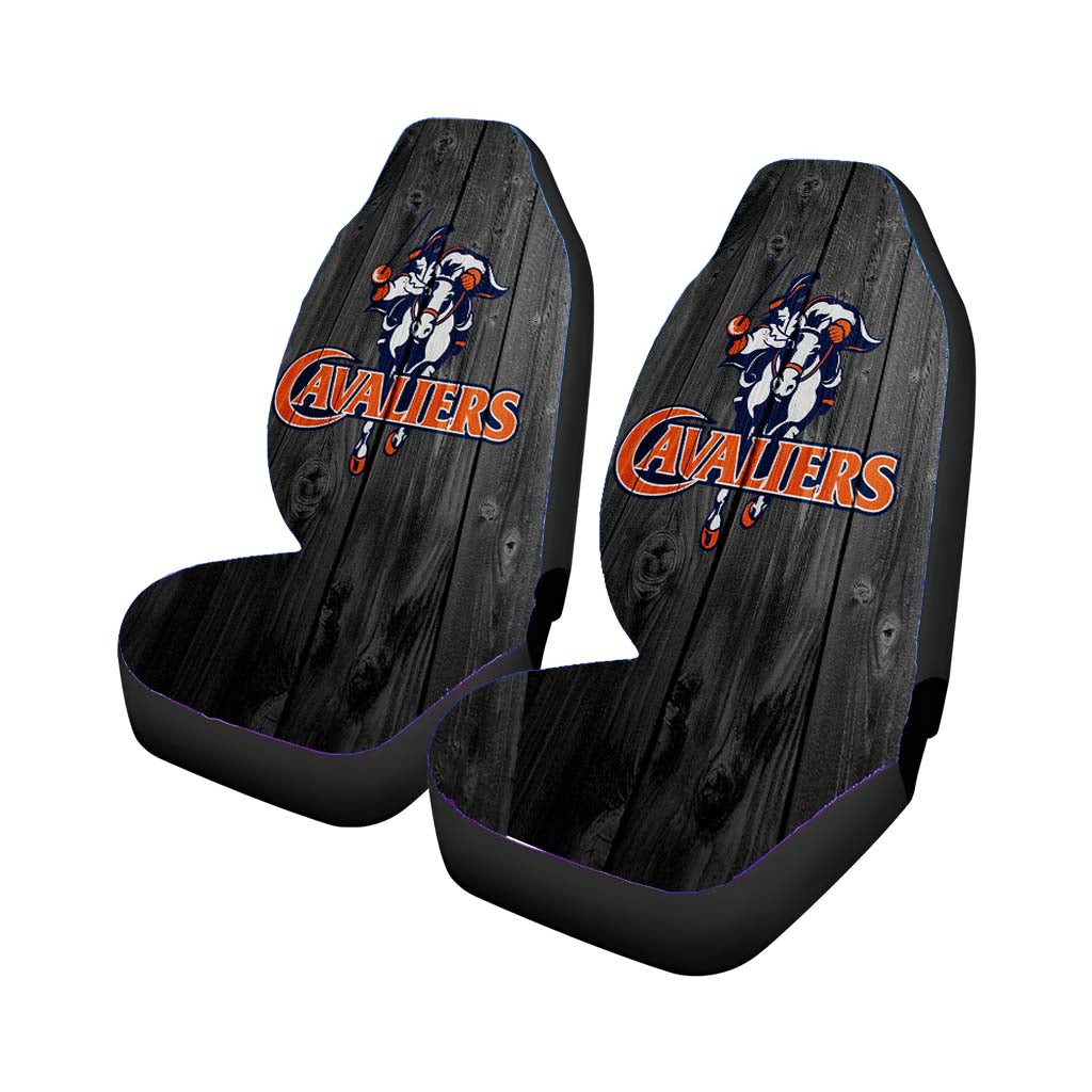University Of Virginia Cavaliers Logo Dark Wood Car Seat Covers
