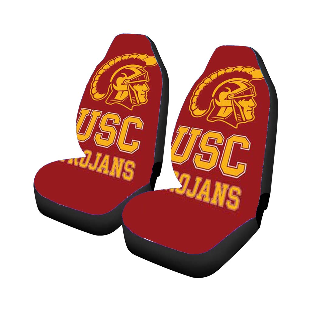 Usc Trojans Logo On Red Car Seat Covers