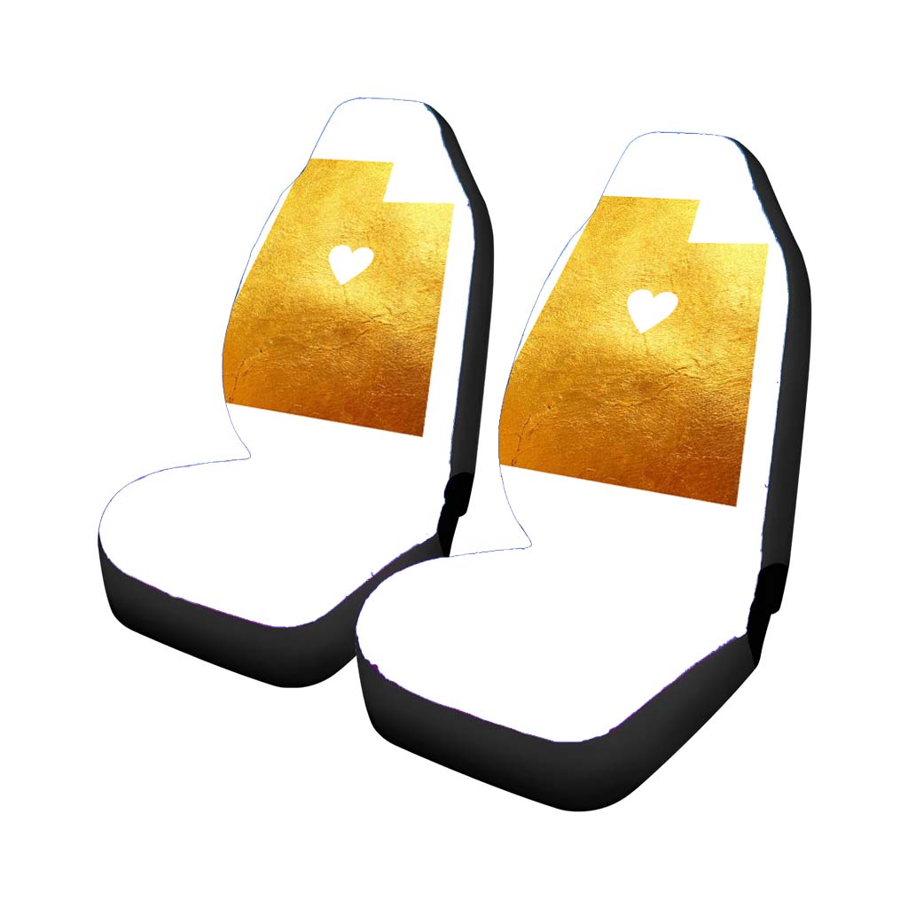 Utah Golden States Map Car Seat Covers