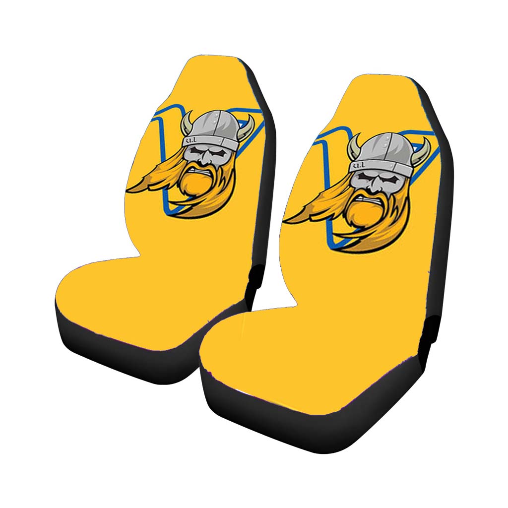 Vikings Logo Yellow Rear Car Seat Covers