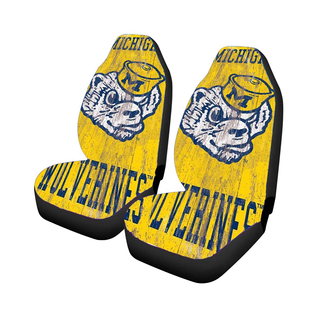 Vintage Michigan Wolverines Team Logo Car Seat Covers