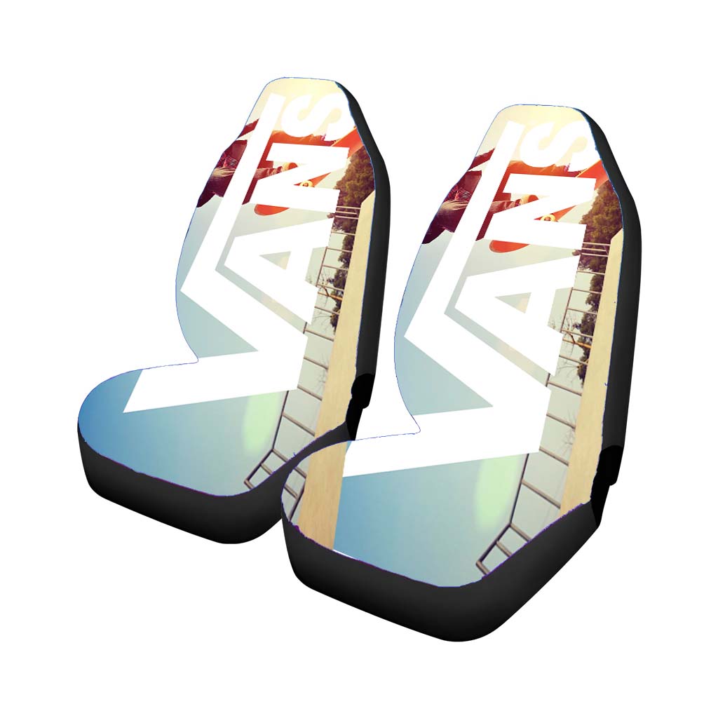 White Vans Logo Skateboarding Car Seat Covers
