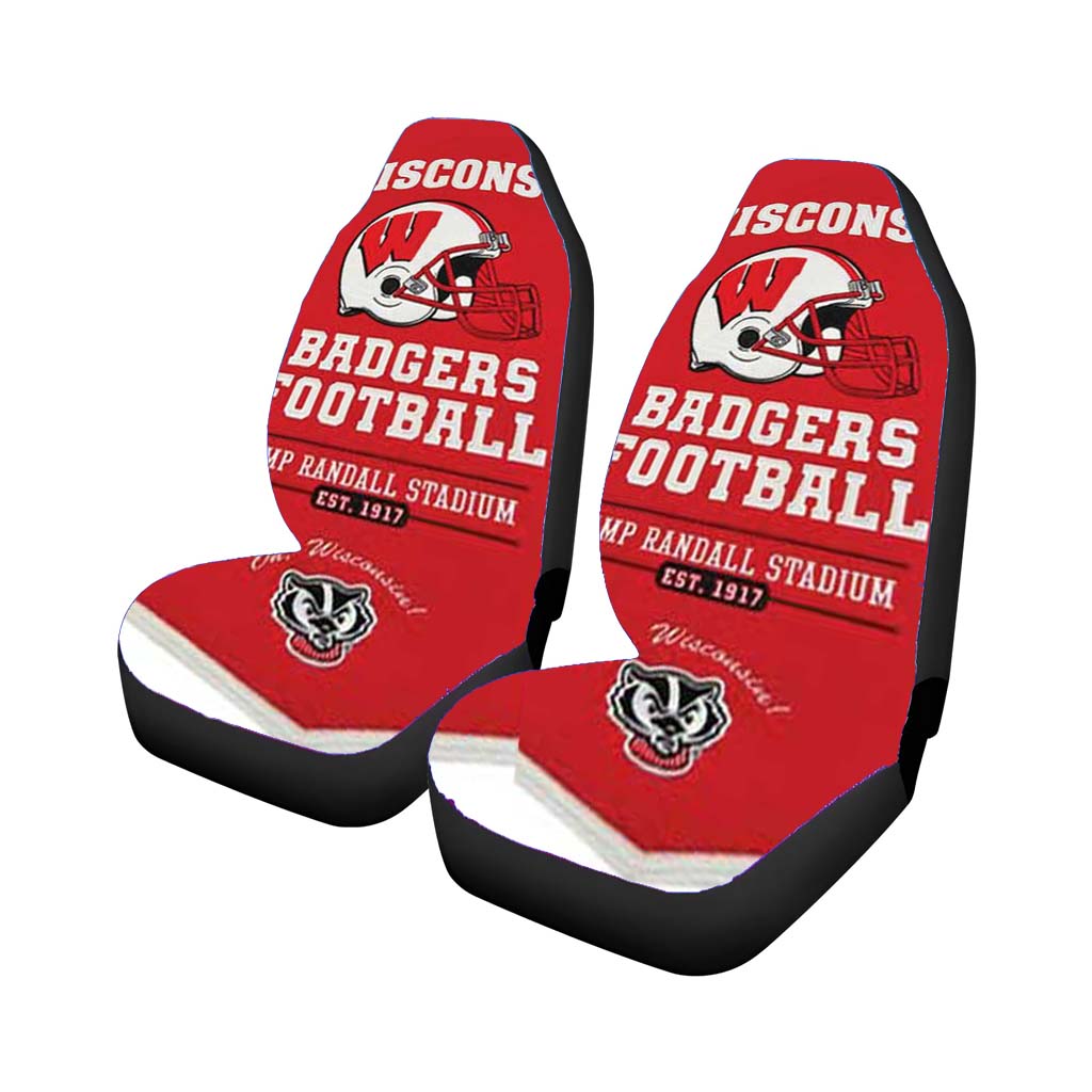 Wisconsin Badgers Champ Banner Car Seat Cover Waterproof Protection