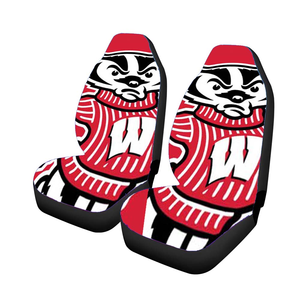 Wisconsin Badgers Logo Red Car Seat Covers