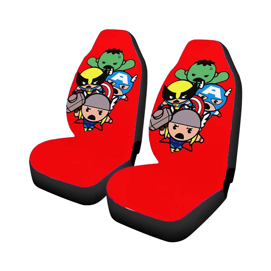 Kawaii Captain America Hulk Thor Wolverine Marvel Avengers Car Seat Covers