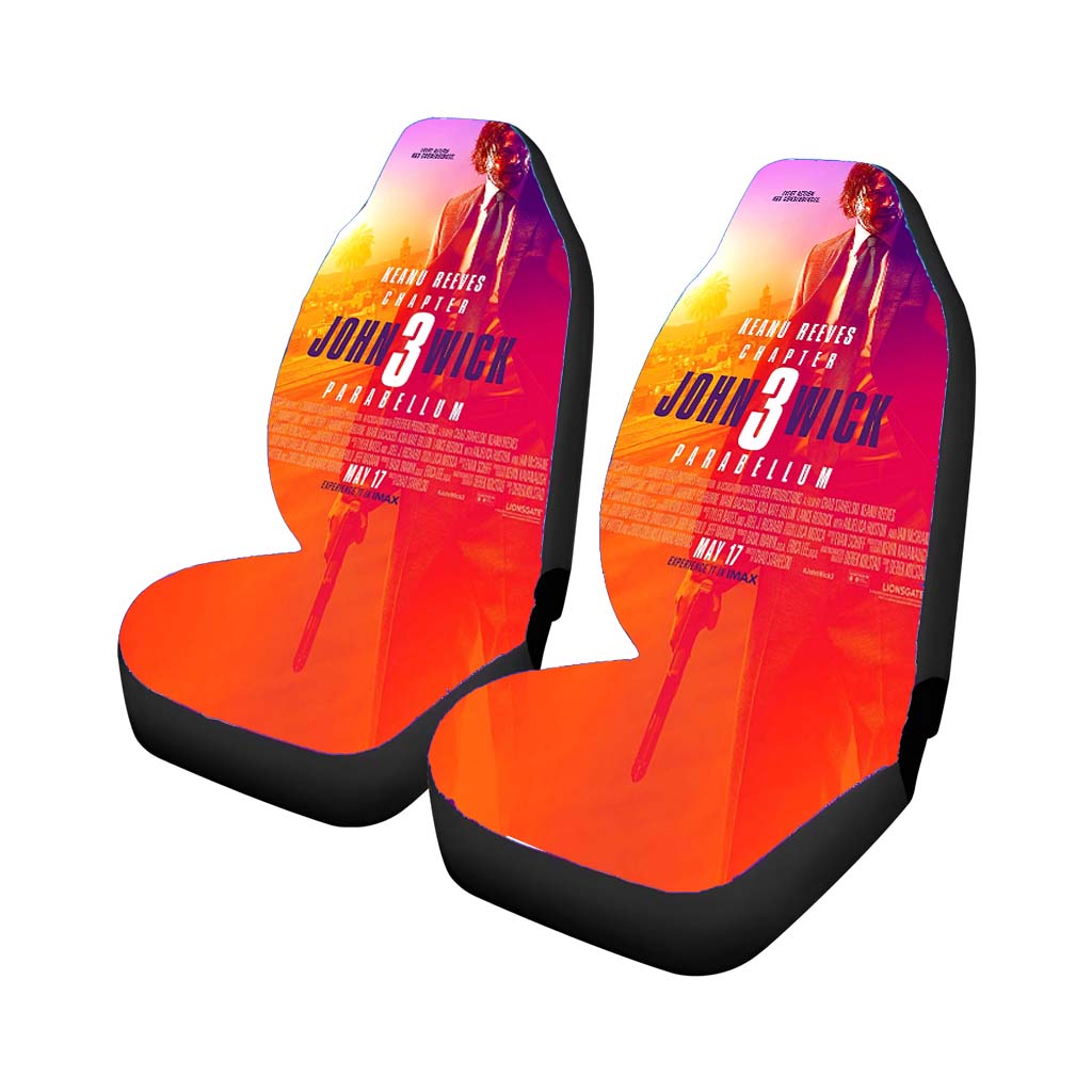 Keanu Reeves John Wick Chapter Parabellum Poster Car Seat Covers