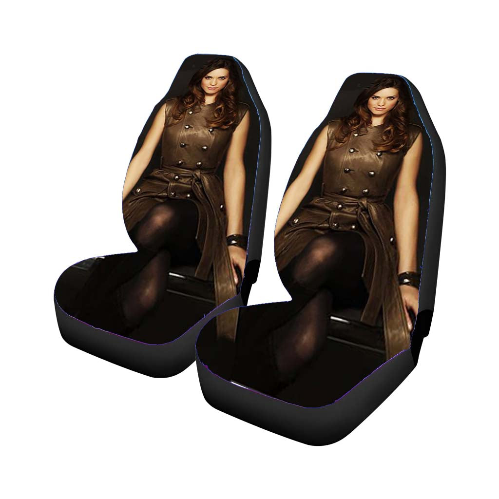 Lindsay Fonseca Brunette Stylish Dress Advertising Car Seat Covers
