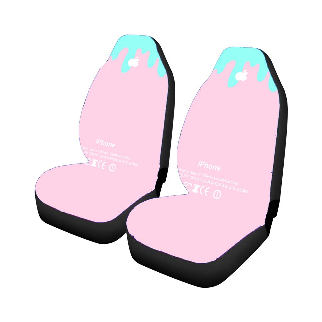 Logo Pink Aqua Teal Pastel Car Seat Covers