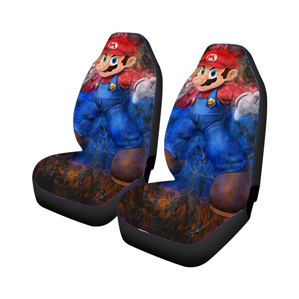 Mario Bros Fan Art Colorful Car Seat Covers