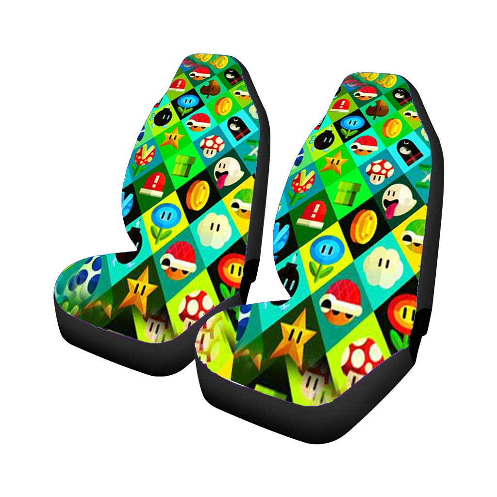 Mario Bros Icons Car Seat Covers