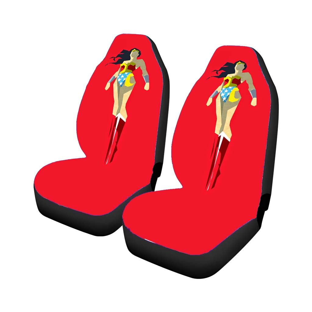 Minimalist Wonder Woman Red Car Seat Covers