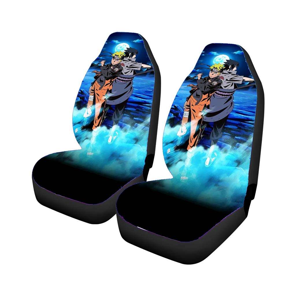 Naruto X Sasuke Fight Under Blue Moon Car Seat Covers