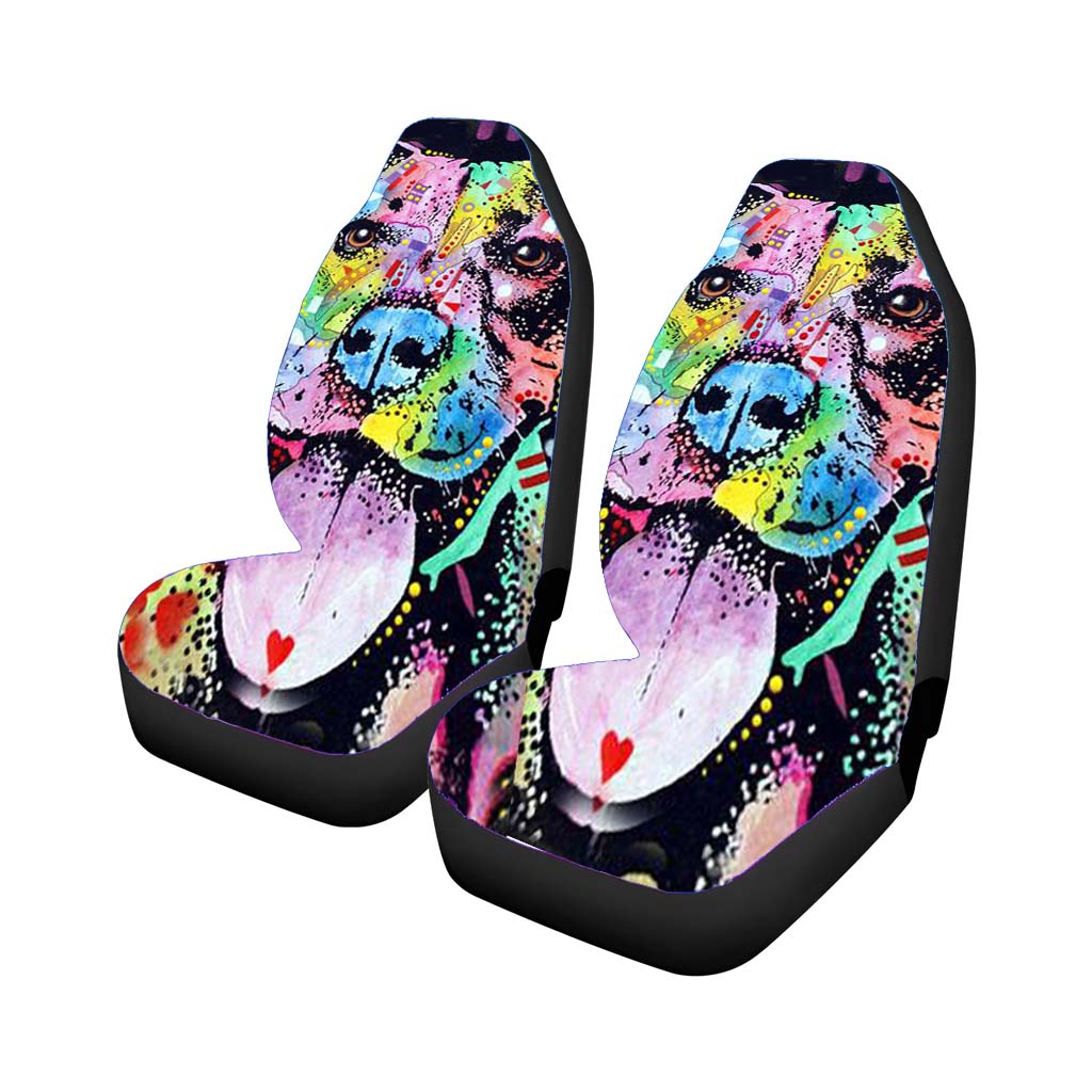 Pitbull Painting Car Seat Covers