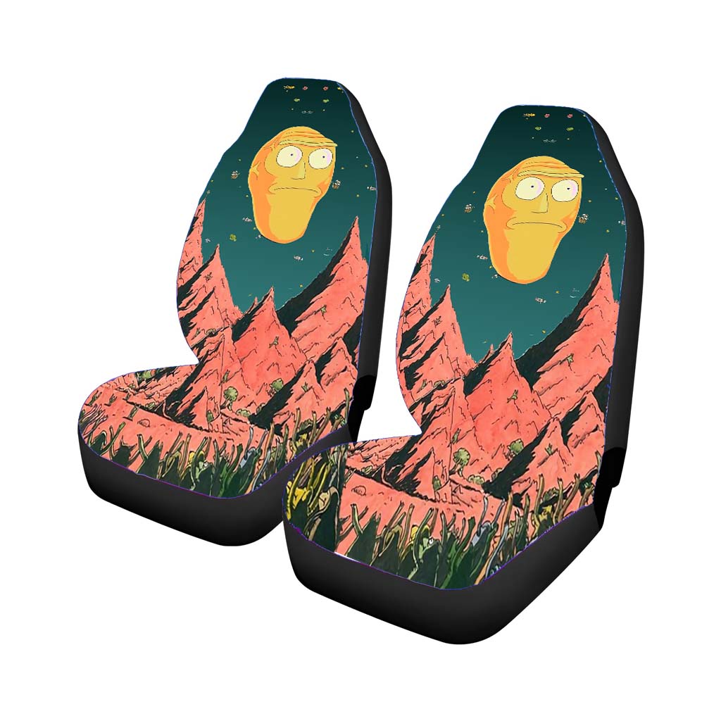 Rick And Morty Giant Heads Car Seat Covers