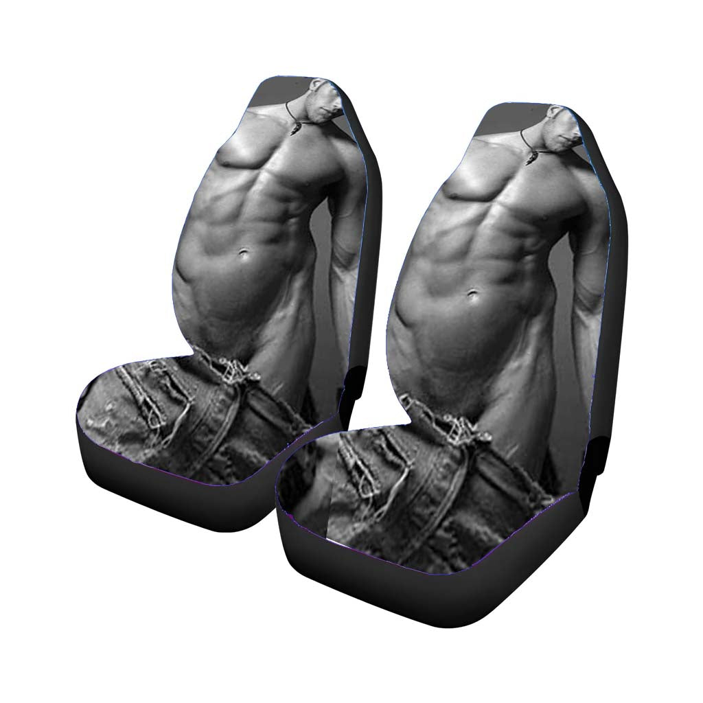 Sexy Guy Grey Jeans Car Seat Covers