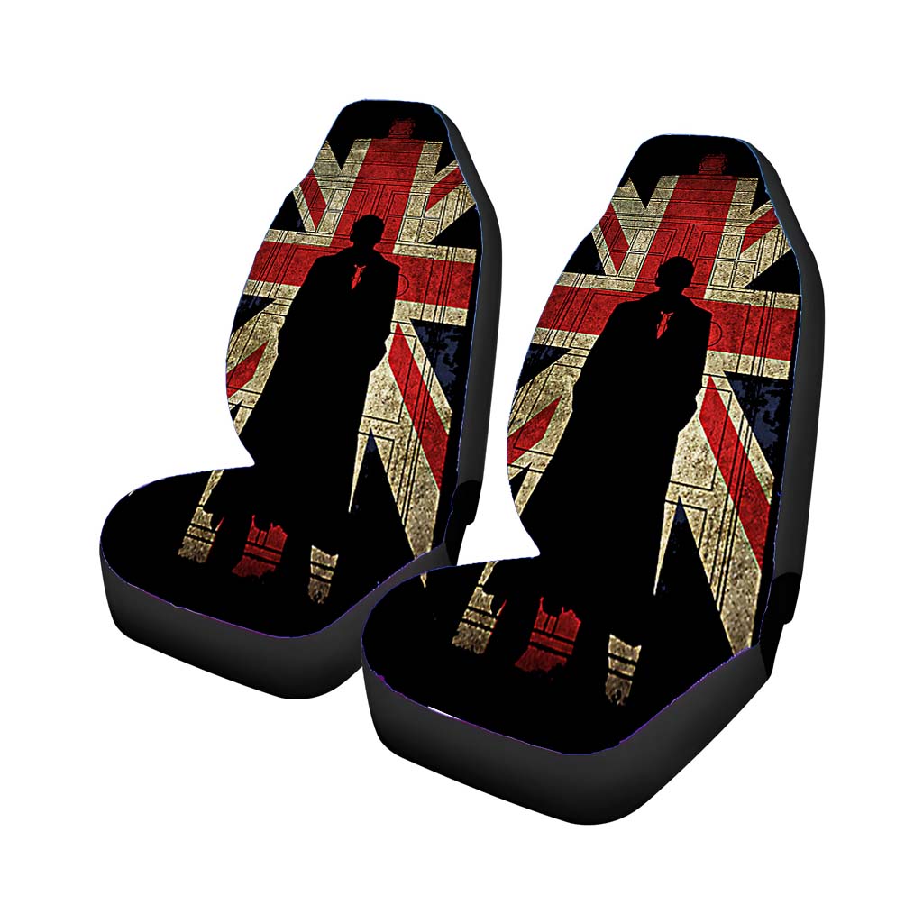 Sherlock Holmes And Union Jack Flag Car Seat Covers