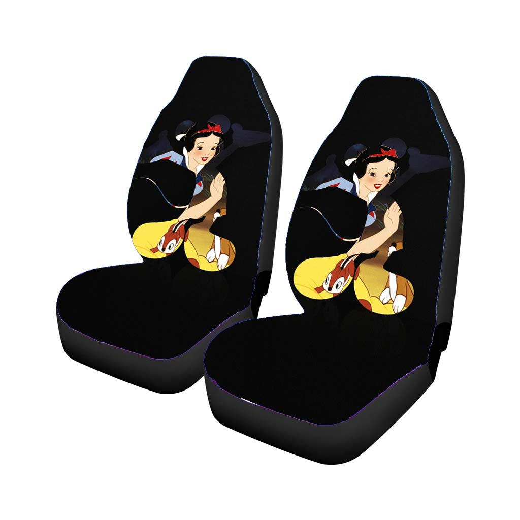 Snow White X Mickey Silhouette Car Seat Covers