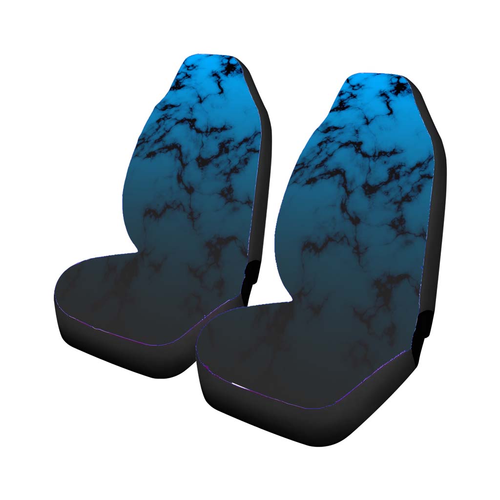 Sparkling Dark Grunge Blue Marble Car Seat Covers
