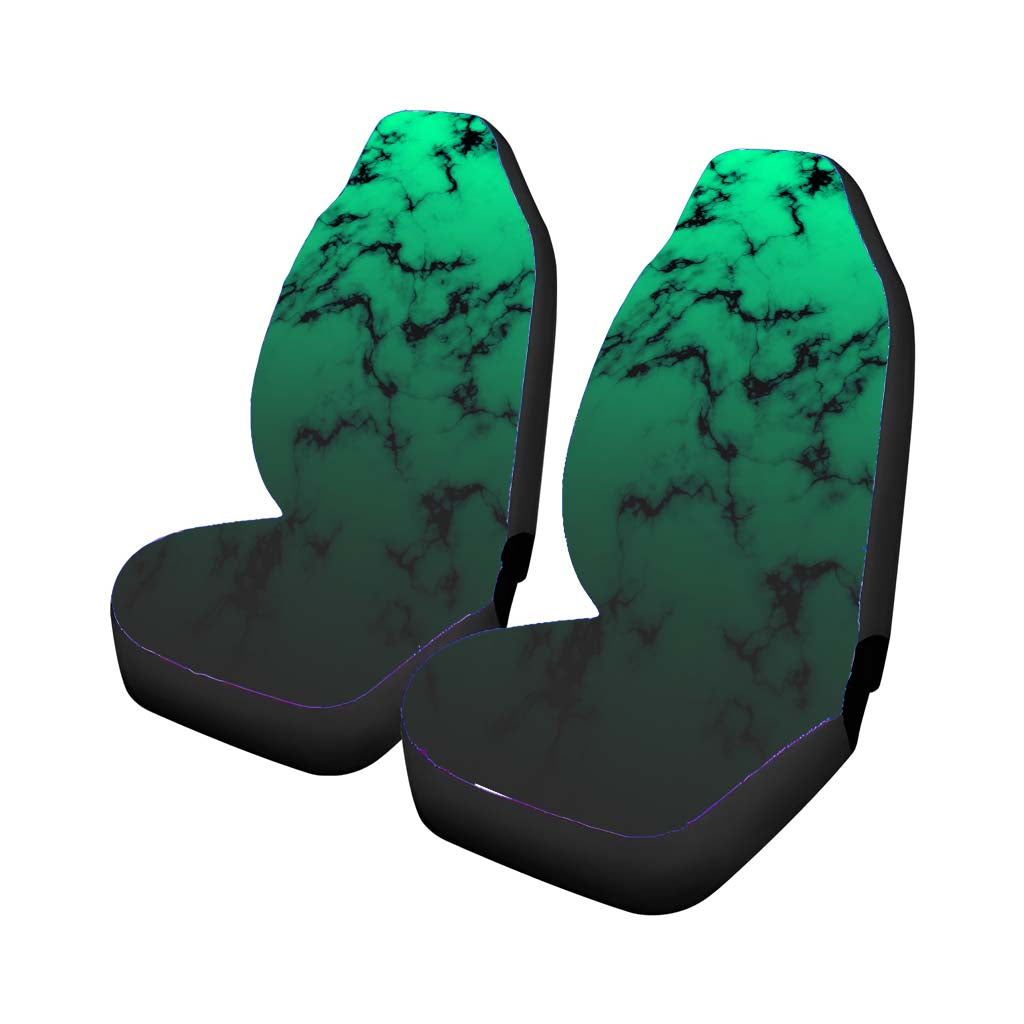 Sparkling Dark Grunge Green Marble Car Seat Covers