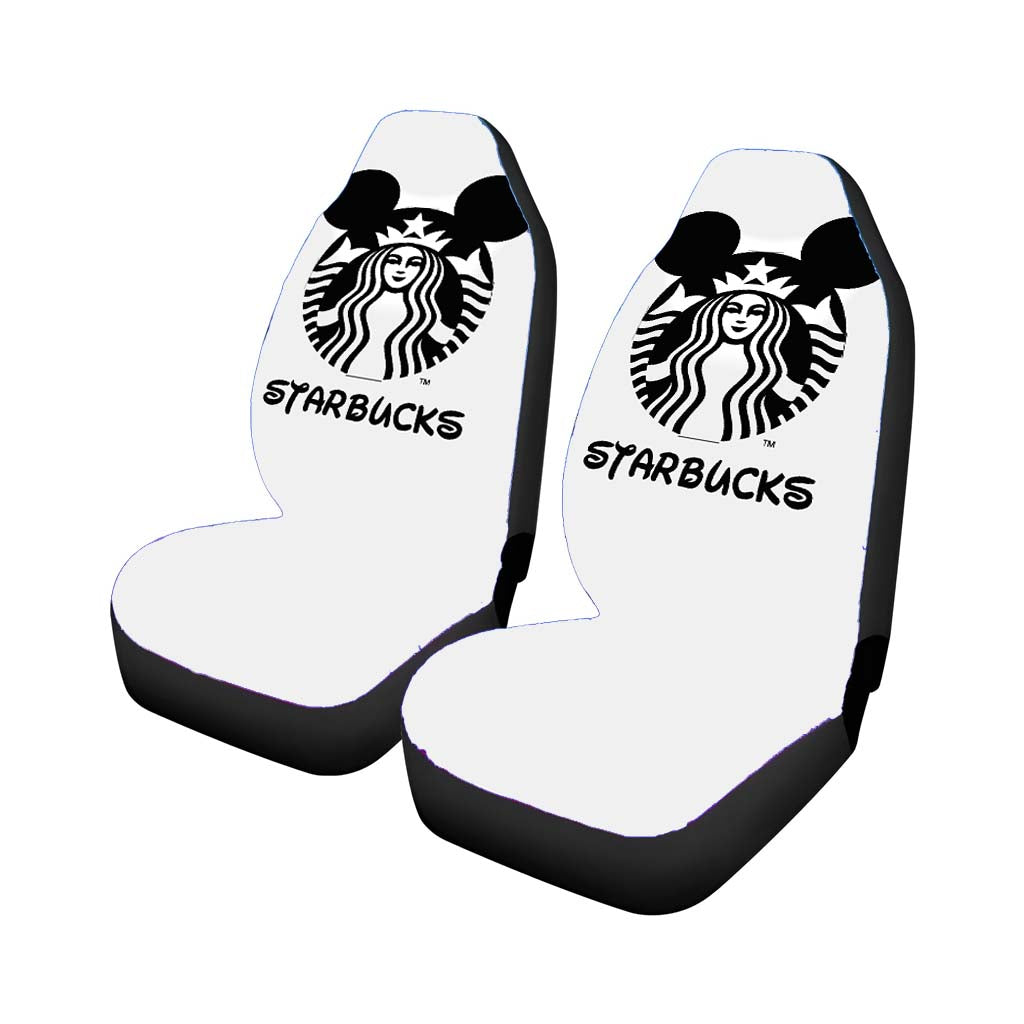 Starbucks Minnie Mouse Logo Black Car Seat Covers