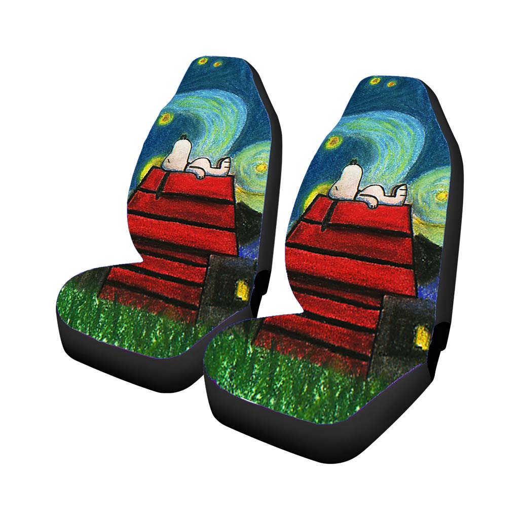Starry Night Snoopy Car Seat Covers