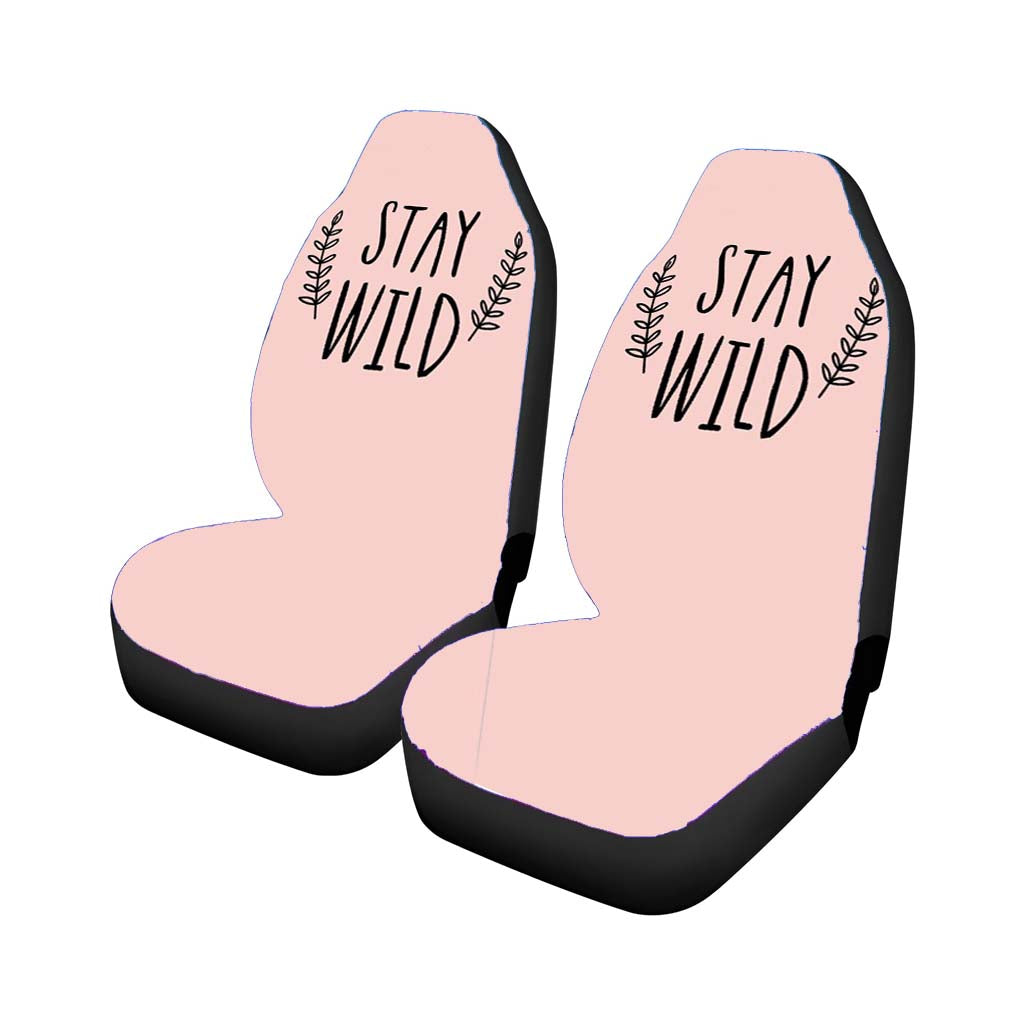 Stay Wild Valentines Day Dog Lover Pink Car Seat Covers