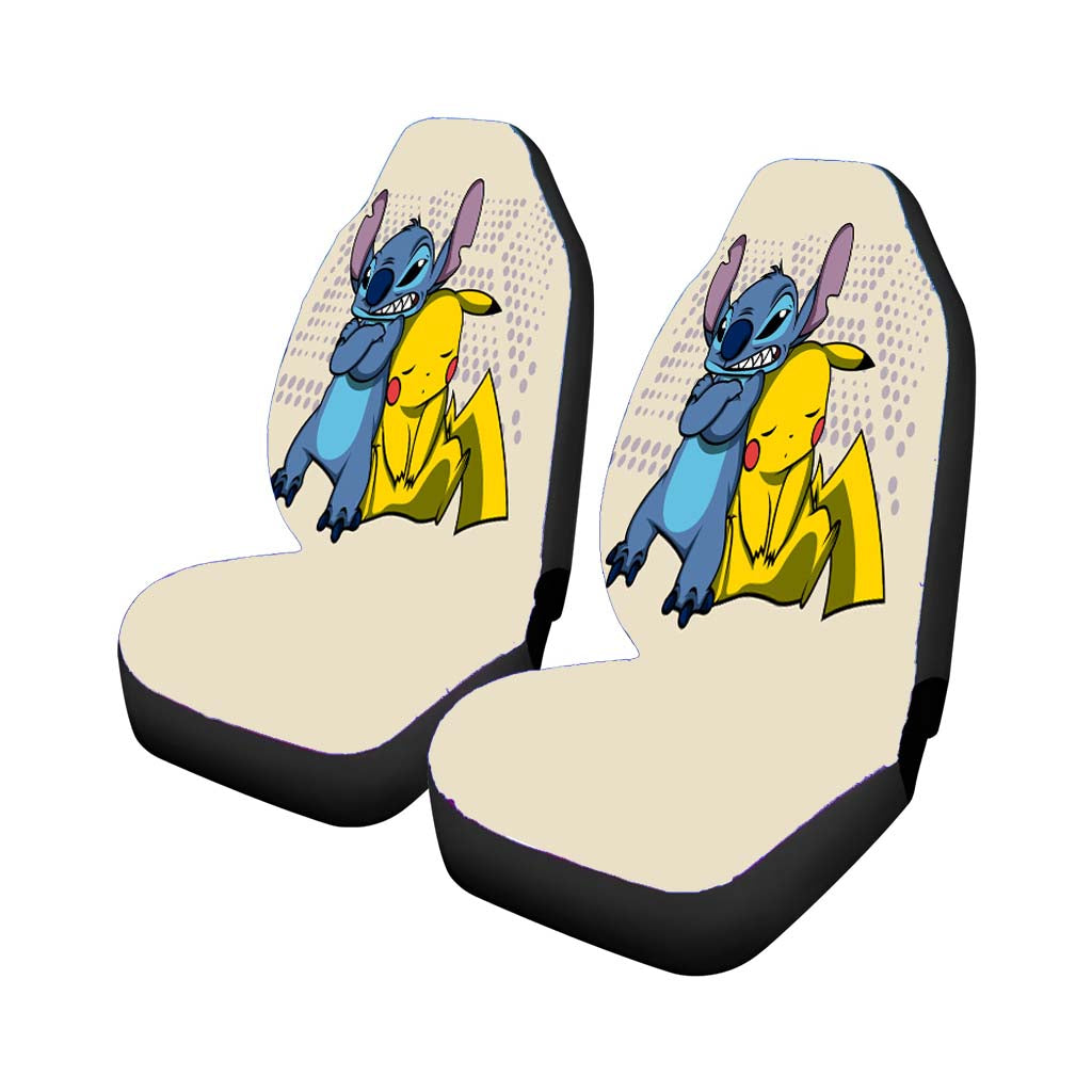 Stitch And Pika Car Seat Covers