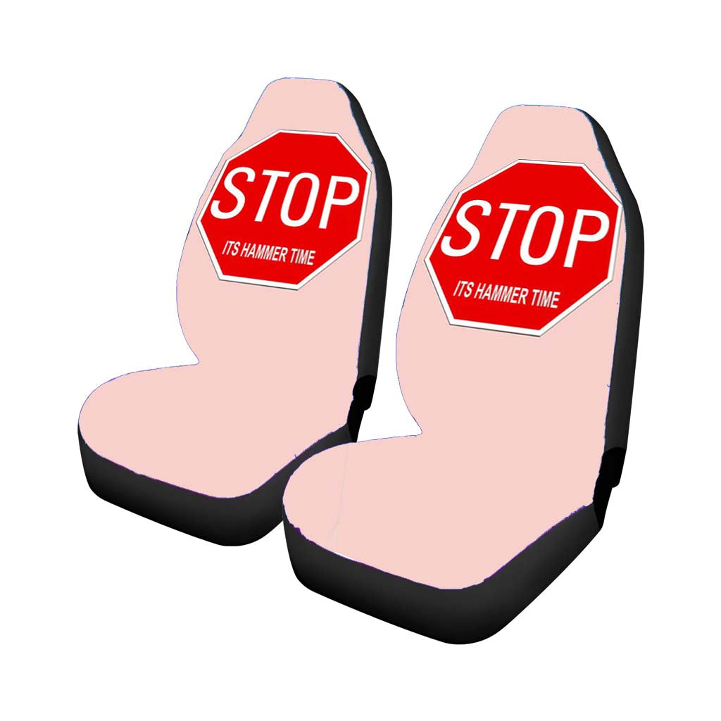 Stop Hammer Time Funny 90S Hip Hop Lyric Pink Car Seat Covers