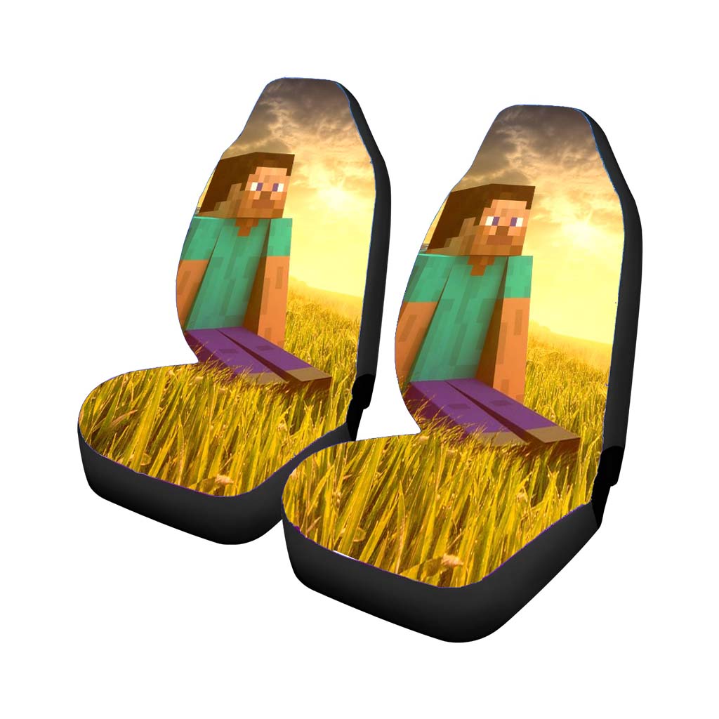 Sunset With Minecraft Car Seat Covers