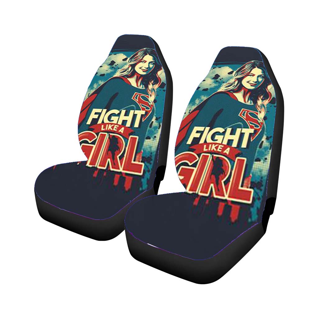 Supergirl Fight Like A Girl Car Seat Covers