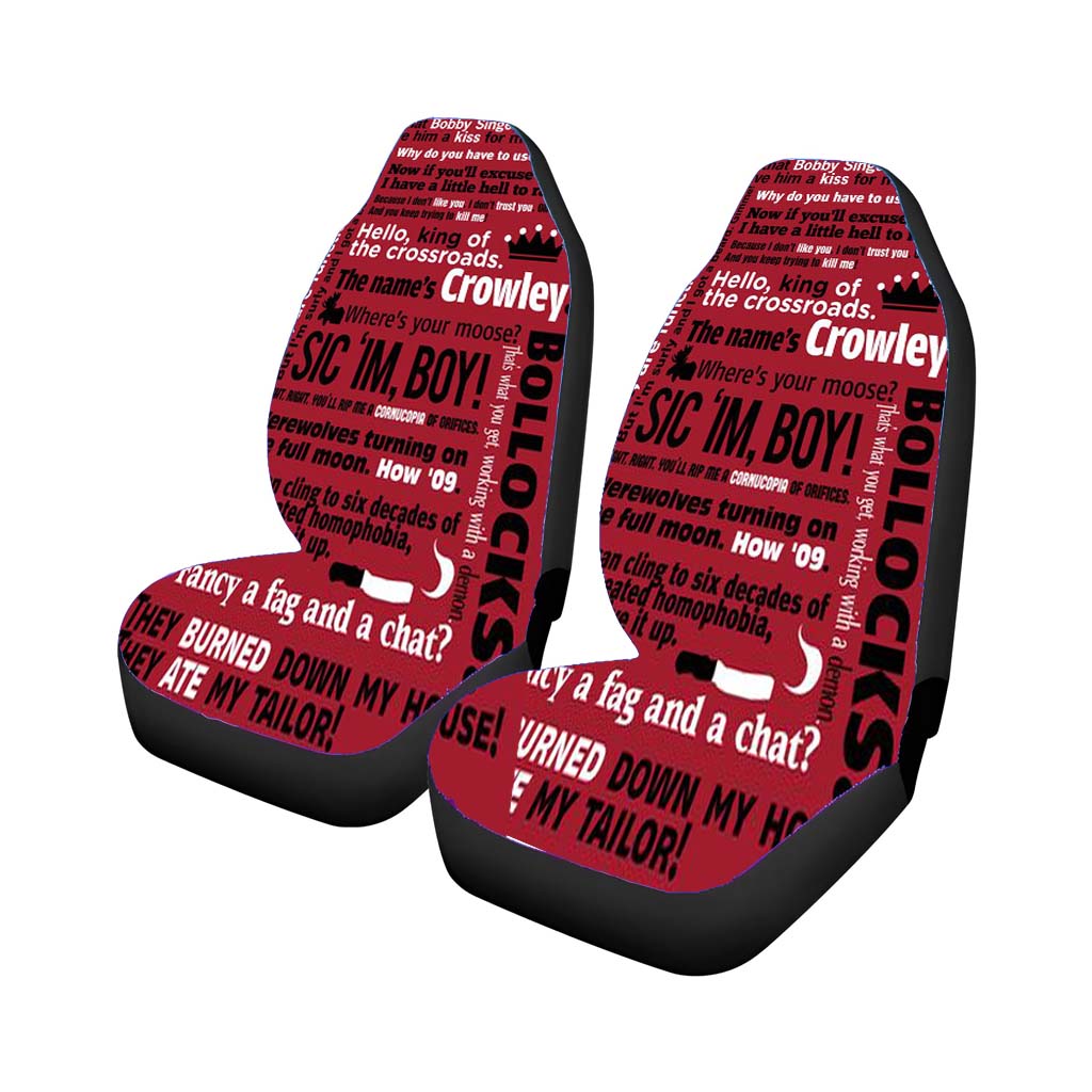 Supernatural Crowley Quotes Car Seat Covers
