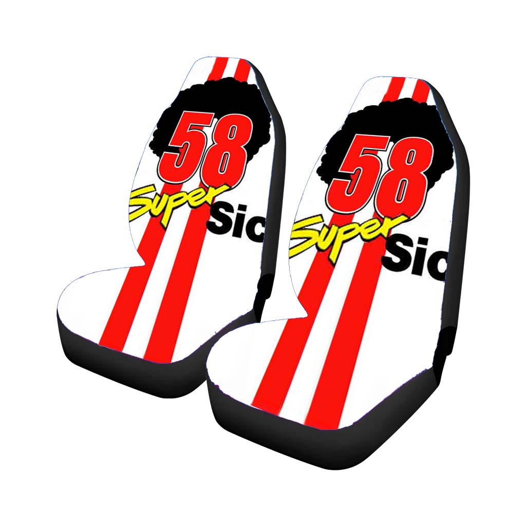 Supersic Marco Simoncelli Curly Hair Car Seat Covers