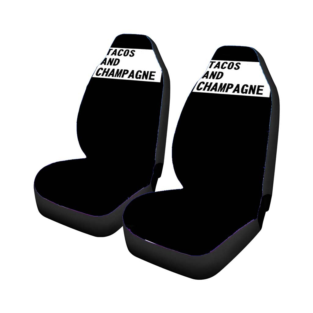 Tacos And Champagne Sunday Funday Car Seat Covers