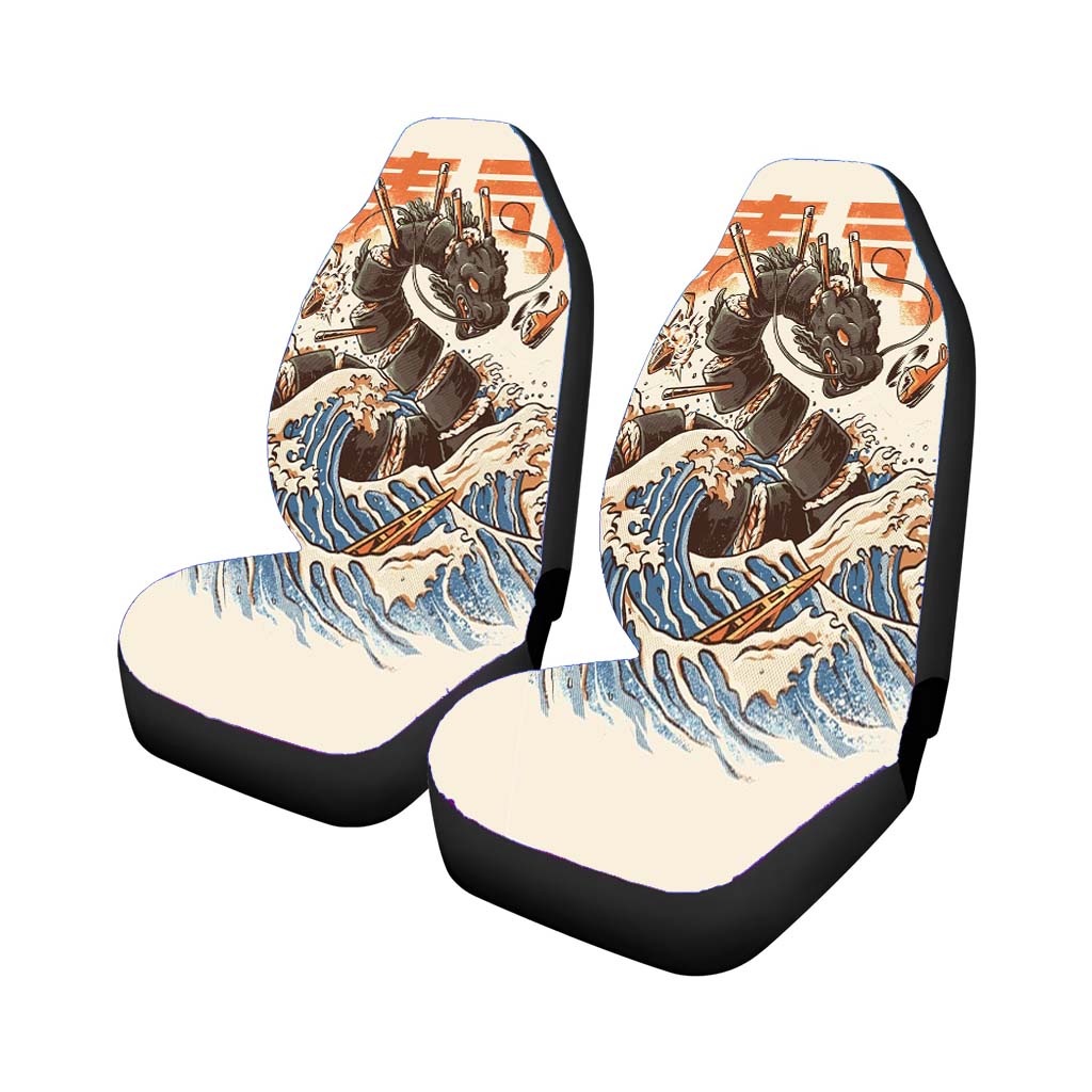 The Great Sushi Dragon Off Kanagawa Car Seat Covers
