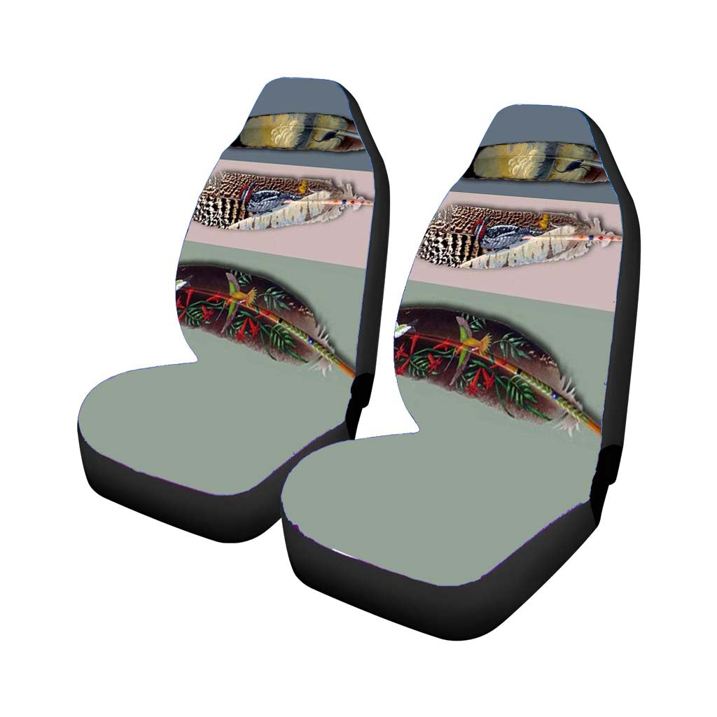 Three Feather Art Car Seat Covers