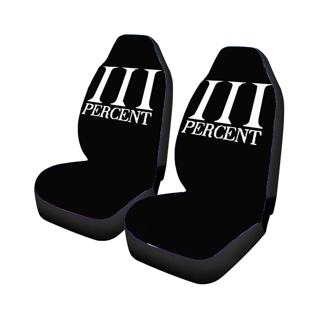 Three Percent In White Car Seat Covers