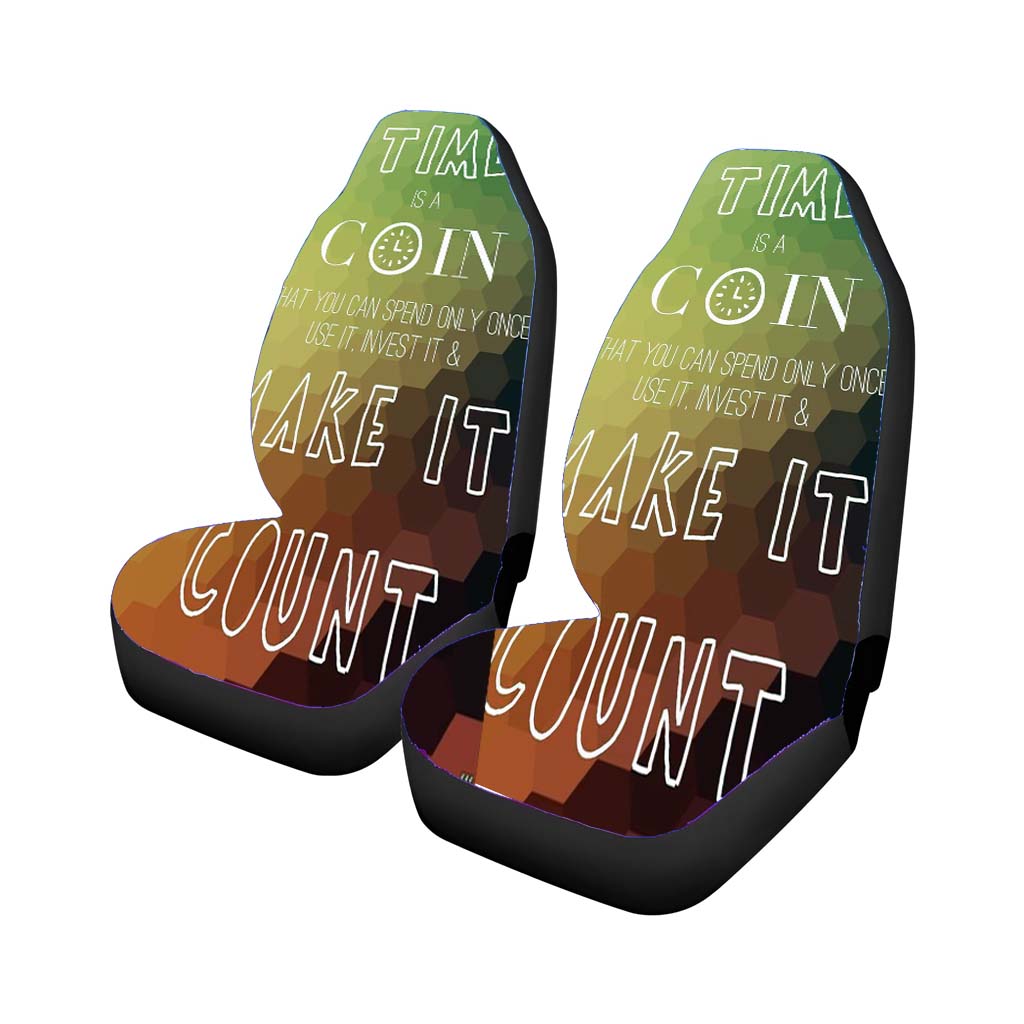 Time Is A Coin Car Seat Covers